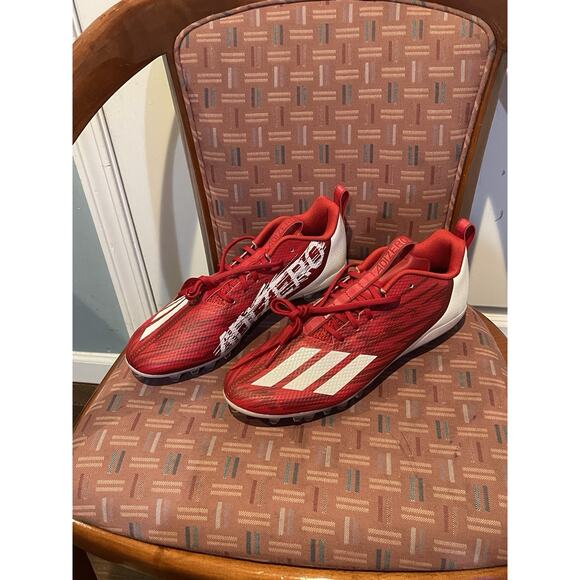 New Men 13 Adidas Adizero Spark Men Red White Football Cleats GV9086 Performance main image 5